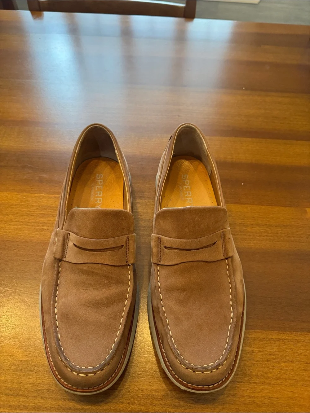 Sperry Kennedy Men’s 11 Tan Leather Penny Loafers STS18057